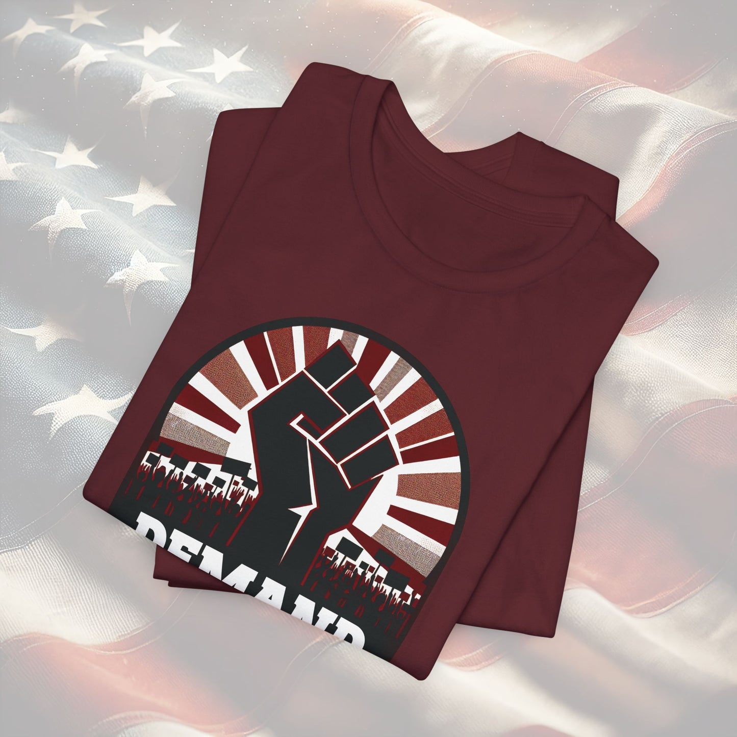 Demand Accountability Fist Graphic T-Shirt - Empowering Gift for Activists, Election Day & Inauguration Day Tee, Unisex Comfortable Fit