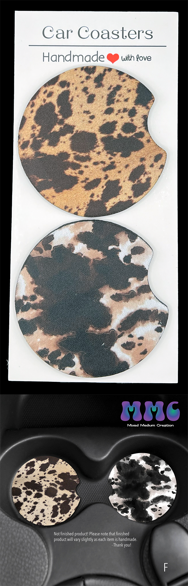 Animal Print Car Cup Coasters [Pair]