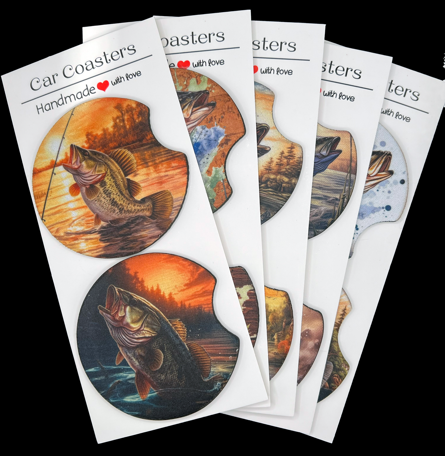 Big Catch Car Cup Coasters [Pair]